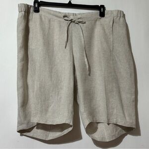 Coldwater Creek Beige Linen Shorts